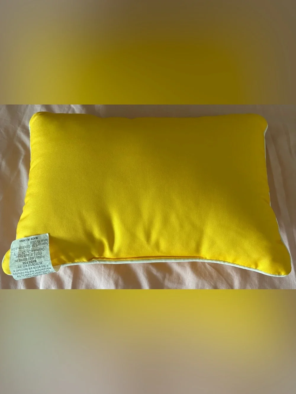 20x12 Hello Sunshine Yellow Decorative Pillow